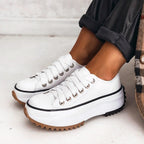 Luna | Sneakers for Women | Low Cut Lace-Up Design White