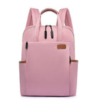 Solis | Water-Resistant Anti-Theft Travel Backpack – Lightweight Oxford Design Pink