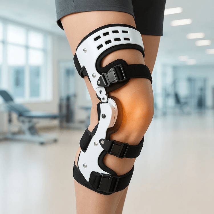 Supportive Knee Brace – Adjustable Knee Support Brace for Stability, Left or Right, One Size – ArthroGuard Right