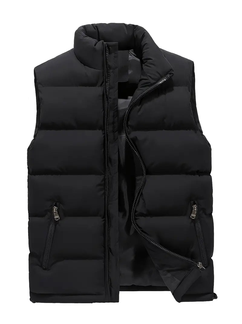Anthony | Body Warmer Men’s Quilted Vest with Zip Pockets Black