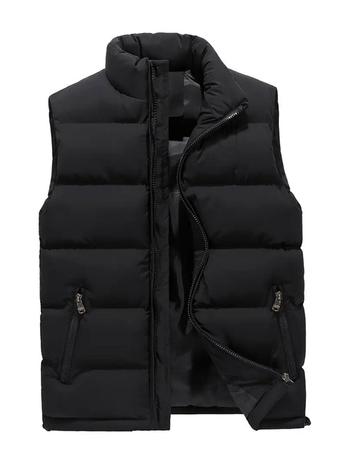 Anthony | Body Warmer Men’s Quilted Vest with Zip Pockets Black