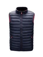 Miles | Lightweight Bodywarmer Stand Collar Men’s Quilted Vest Marineblue