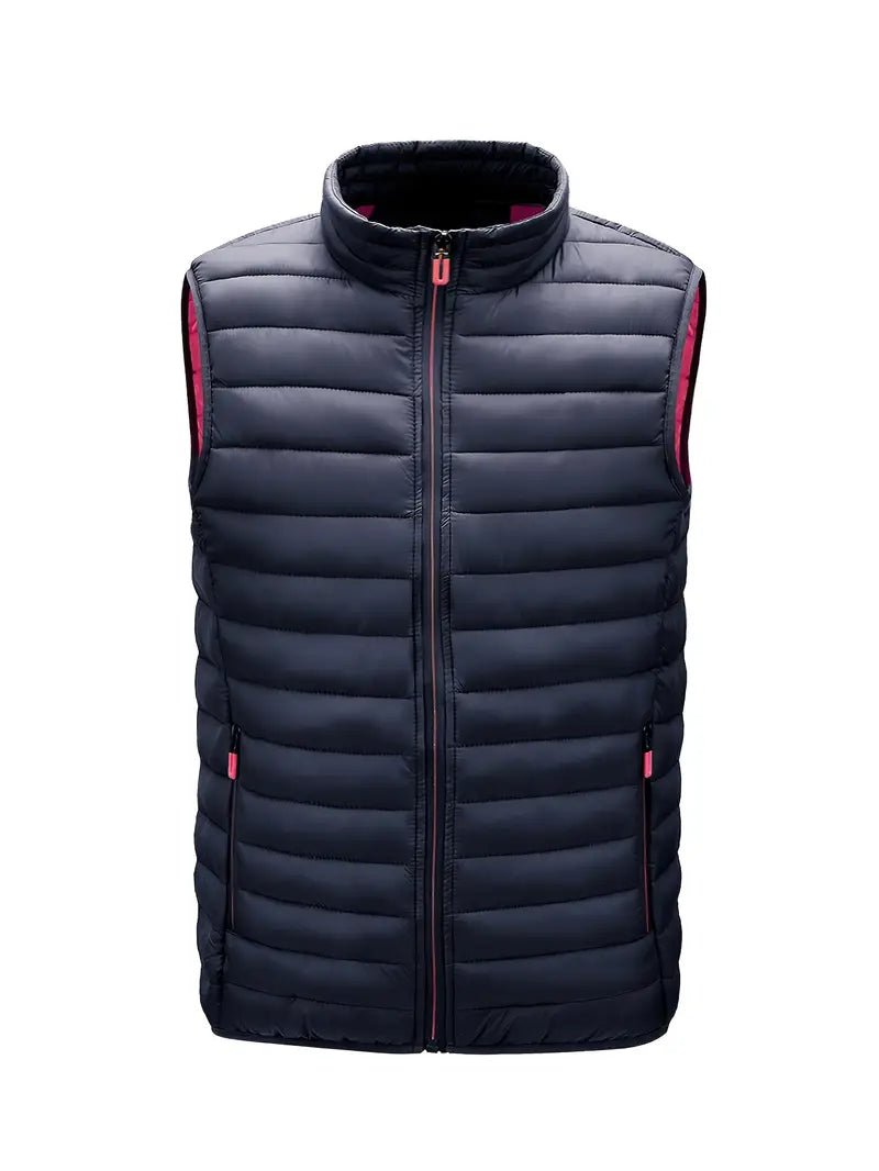 Miles | Lightweight Bodywarmer Stand Collar Men’s Quilted Vest Marineblue