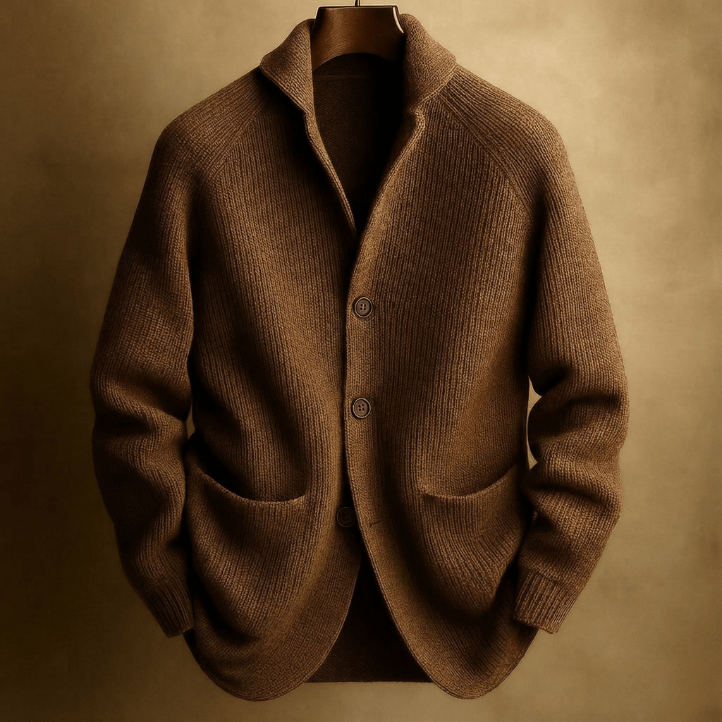 Zipari | RIBBED CARDIGAN Brown