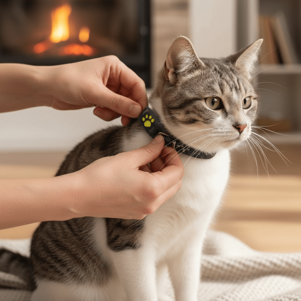 GPS Tracker for Dogs & Cats – Compact Pet Tracker with App Location & Rechargeable Battery, Attaches to Collar