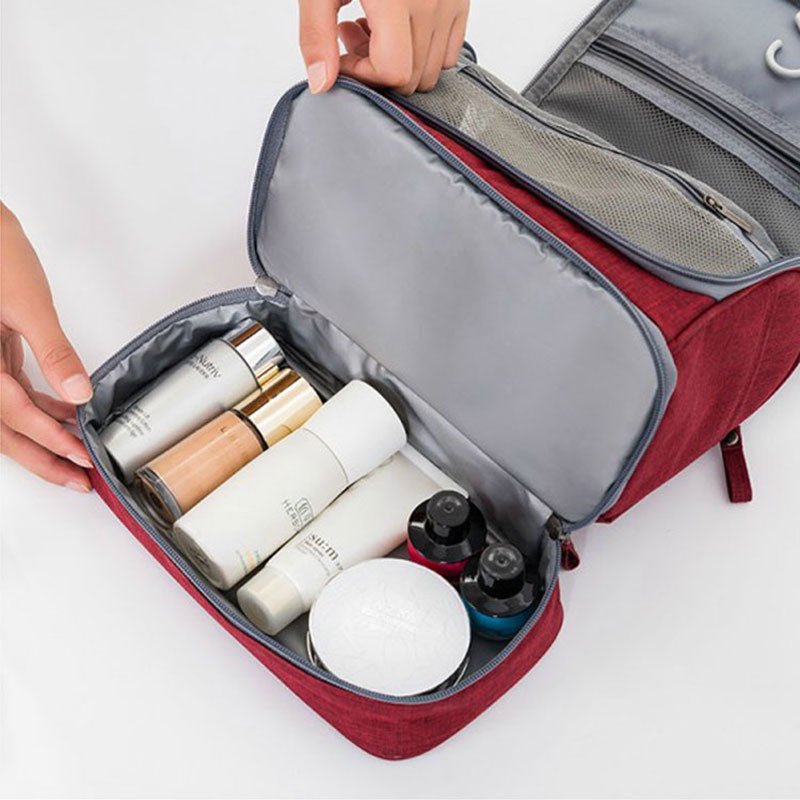 Parsha | Large-Capacity Hanging Toiletry Bag Organiser – Multi-Compartment Travel Case