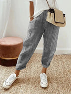 Sephira | Women’s Coastal Tapered Lounge Pants Black White