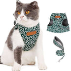 Cat Harness and Leash Set – Escape Proof Adjustable Mesh Vest Harness with Quick Release & 4 ft Leash, XS-S, Blue, Green or Red Green