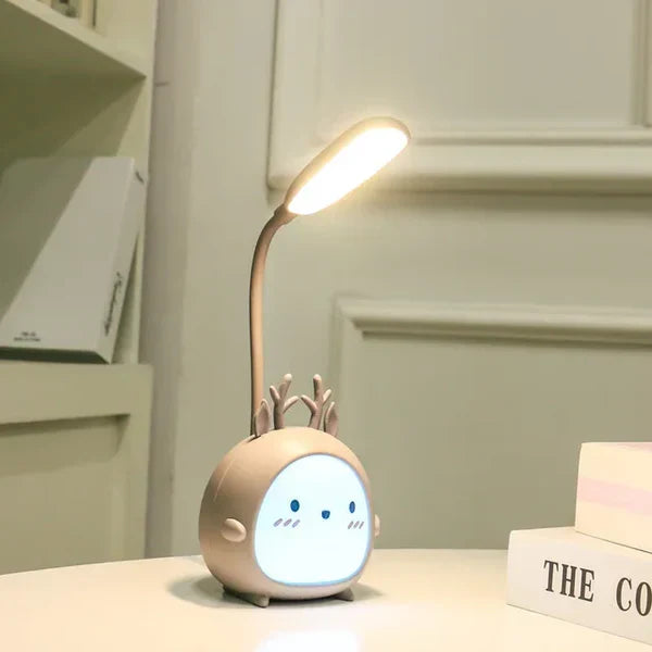 Children's reading lamp with eye protection and USB night light - BrightBuddy-Blue Deer-State of Style