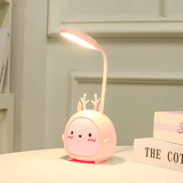 Children's reading lamp with eye protection and USB night light - BrightBuddy-Green Deer-State of Style