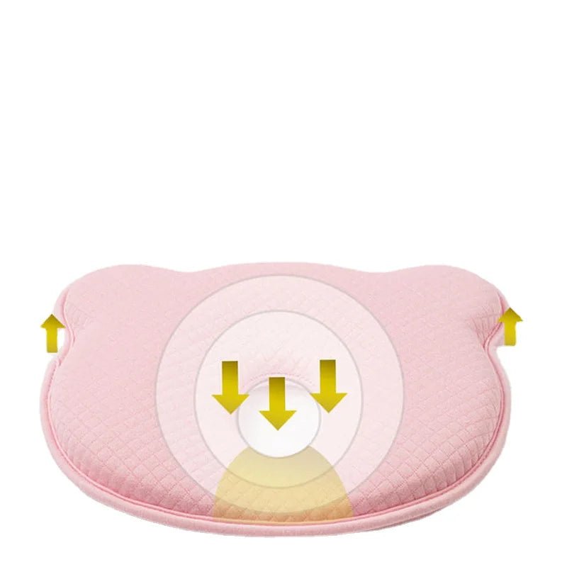 Baby Head Support Pillow with Memory Foam – Contoured Stroller Pillow for Cozy Naps, Breathable Fabric, 4 Colors