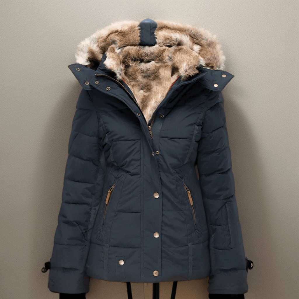 Isana | Comfortable Warm Women's Winter Coat Dark Blue