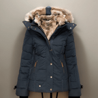 Isana | Comfortable Warm Women's Winter Coat Dark Blue