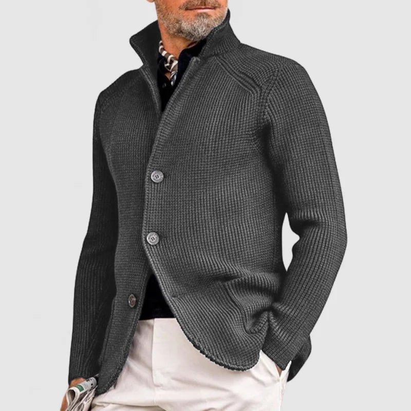 Hermosa | Men’s Cardigan | Button Front Stand Collar