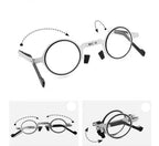 Pocket-Sized Folding Reading Glasses – Compact Foldable Readers with Metal Frame & Case, +1.0 to +4.0
