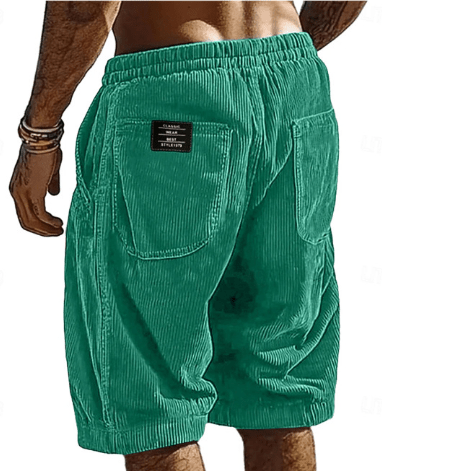 Jonas | Stylish Vintage Shorts in Textured Corduroy Sea Green