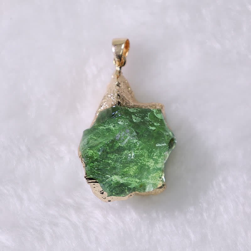 Fine Moldavite Necklace – Green Moldavite Pendant, Handmade with Adjustable Chain – Zahara Lyra