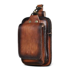 Hermosa | Genuine Leather Men’s Belt Bag Braun