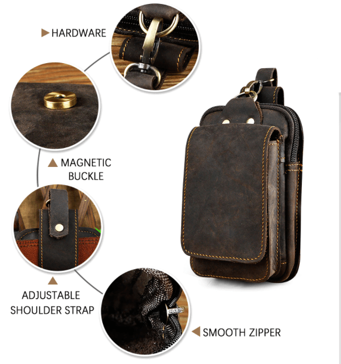 Hermosa | Genuine Leather Men’s Belt Bag