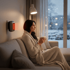 Space Heater with Modern Design – Compact Electric Heater with Timer, Tip-Over & Overheat Protection – EcoHeat