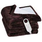 Electric Heated Flannel Blanket – Soft Heated Throw with 6 Heat Settings, 1–8h Timer & Auto Shut-Off – CozyHeat
