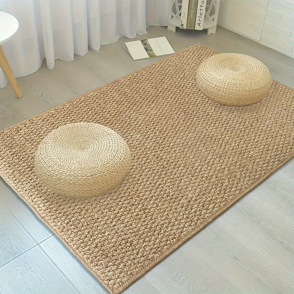 Absorbent Doormat for Indoor & Outdoor – Non-Slip Jute-Look Entry Rug, Machine Washable, 3 Sizes