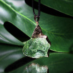 Fine Moldavite Necklace – Green Moldavite Pendant, Handmade with Adjustable Chain – Zahara Lyra