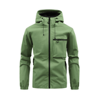 Nisyros | Men's Jacket | Zip-Up Detachable Hood Green