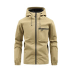 Nisyros | Men's Jacket | Zip-Up Detachable Hood Khaki