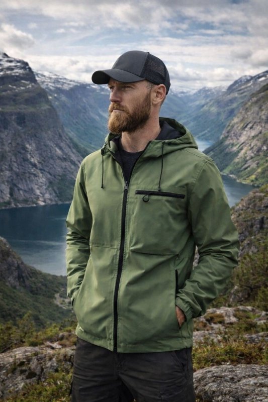 Nisyros | Men's Jacket | Zip-Up Detachable Hood