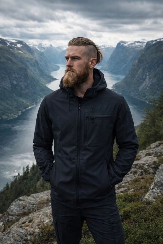 Nisyros | Men's Jacket | Zip-Up Detachable Hood