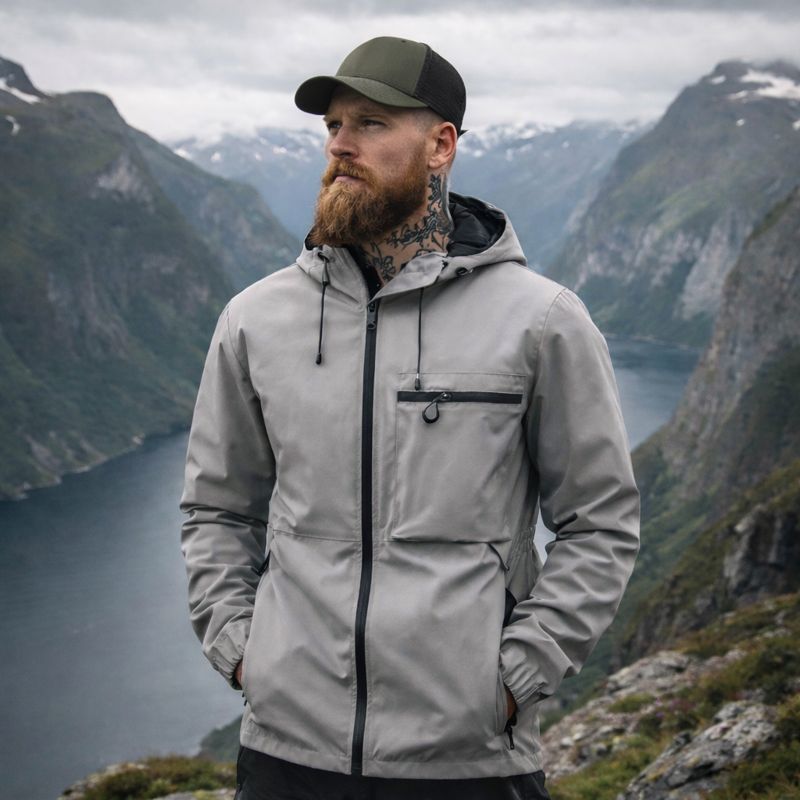 Nisyros | Men's Jacket | Zip-Up Detachable Hood