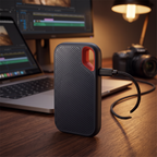 64 TB Portable External SSD for Video Editing and Fast File Transfer on Laptop