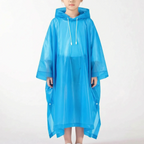 Amore | Hooded Kids Pullover Rain Poncho Blue