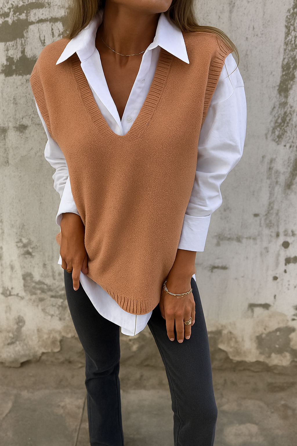 Zahara | Women's Sweater | V Neck Longline Fit