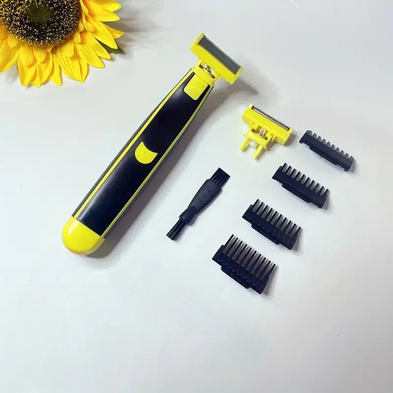 Portable Electric Shaver for Men – Compact Rechargeable Travel Razor with USB Charging & Self-Sharpening Blades