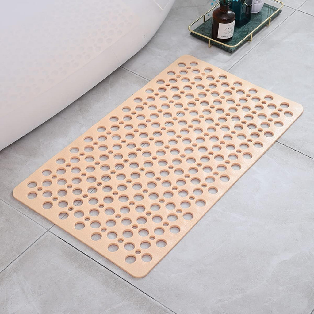 Non-Slip & Antibacterial Shower Mat – Anti-Slip Bathtub & Shower Mat, 3 Sizes, 6 Colors – GripGuard Light brown