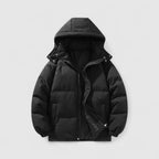 Parsha | Lined Quilted Jacket with Removable Hood Black