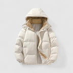 Parsha | Lined Quilted Jacket with Removable Hood White