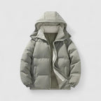 Parsha | Lined Quilted Jacket with Removable Hood Green