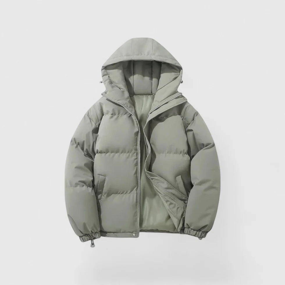 Hermosa | New Men’s Winter Puffer Jacket Light Grey