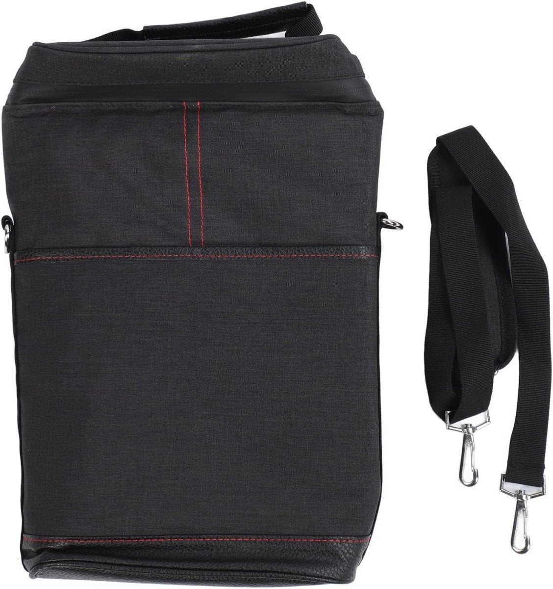 Insulated 2-Bottle Wine Cooler Tote Bag with Adjustable Strap