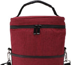 Insulated 2-Bottle Wine Cooler Tote Bag with Adjustable Strap