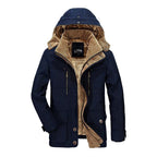 Ranches | Men's Winter Coat | Zip-Up Hoodie Design Blue