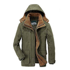 Ranches | Men's Winter Coat | Zip-Up Hoodie Design Green