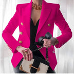 Mechi | Single-Breasted Blazer with Structured Shoulders for Women | Ideal for Formal and Professional Occasions Pink