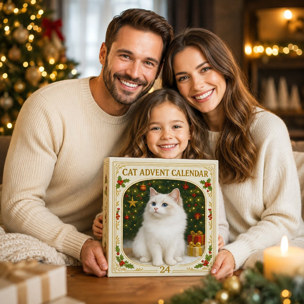 Cat Advent Calendar 2026 for Cat Lovers – Christmas Countdown with 24 Holiday Cat Figurines, Gift for Cat Lovers