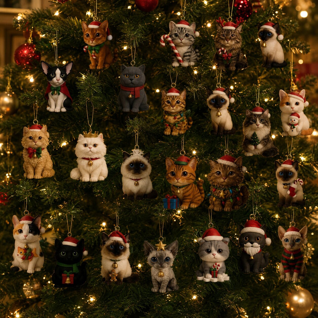Cat Advent Calendar 2026 for Cat Lovers – Christmas Countdown with 24 Holiday Cat Figurines, Gift for Cat Lovers