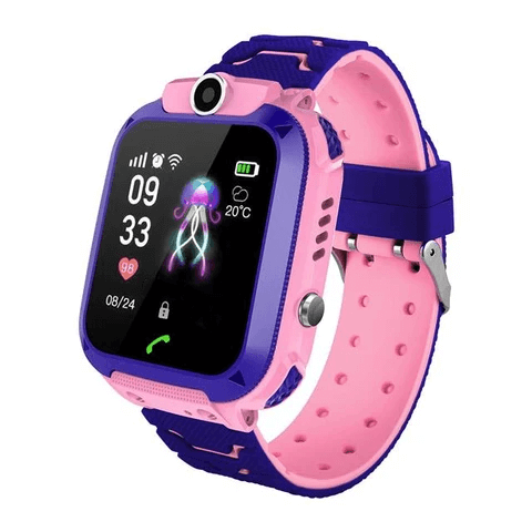 SafeScout | Kids' Smartwatch with Real-Time GPS Tracking & SOS Button - 2-Way Calling Waterproof Child Locator Smart Watch for Boys & Girls Pink