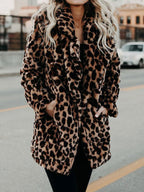 Leopard Print Women's Winter Coat - Sofia-Leopard-S-State of Style